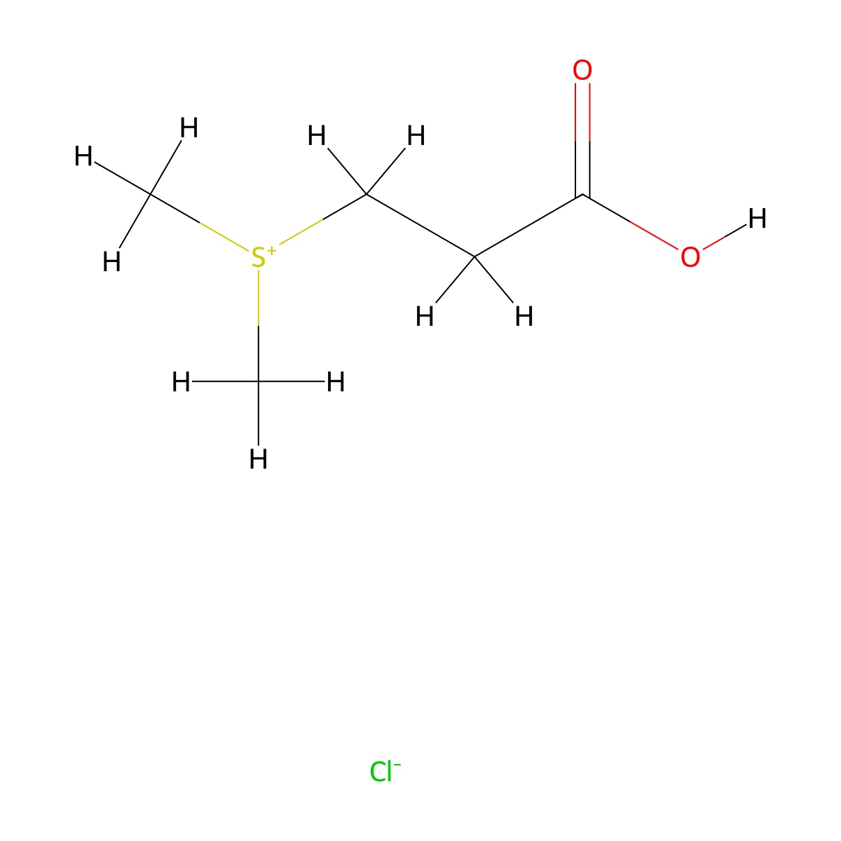 (2-Carboxyethyl)dimethylsulfonium Chloride molecular structure, CAS 4337-33-1