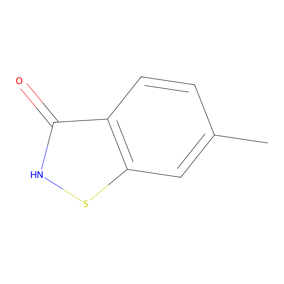 1,2-Benzothiazolin-3-one, 6-methyl- molecular structure, CAS 4337-47-7
