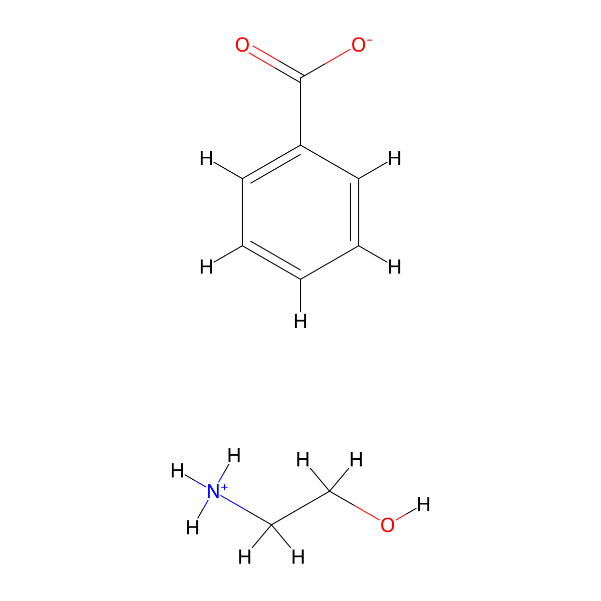 Ethanol, 2-amino-, benzoate (1:1) molecular structure, CAS 4337-66-0