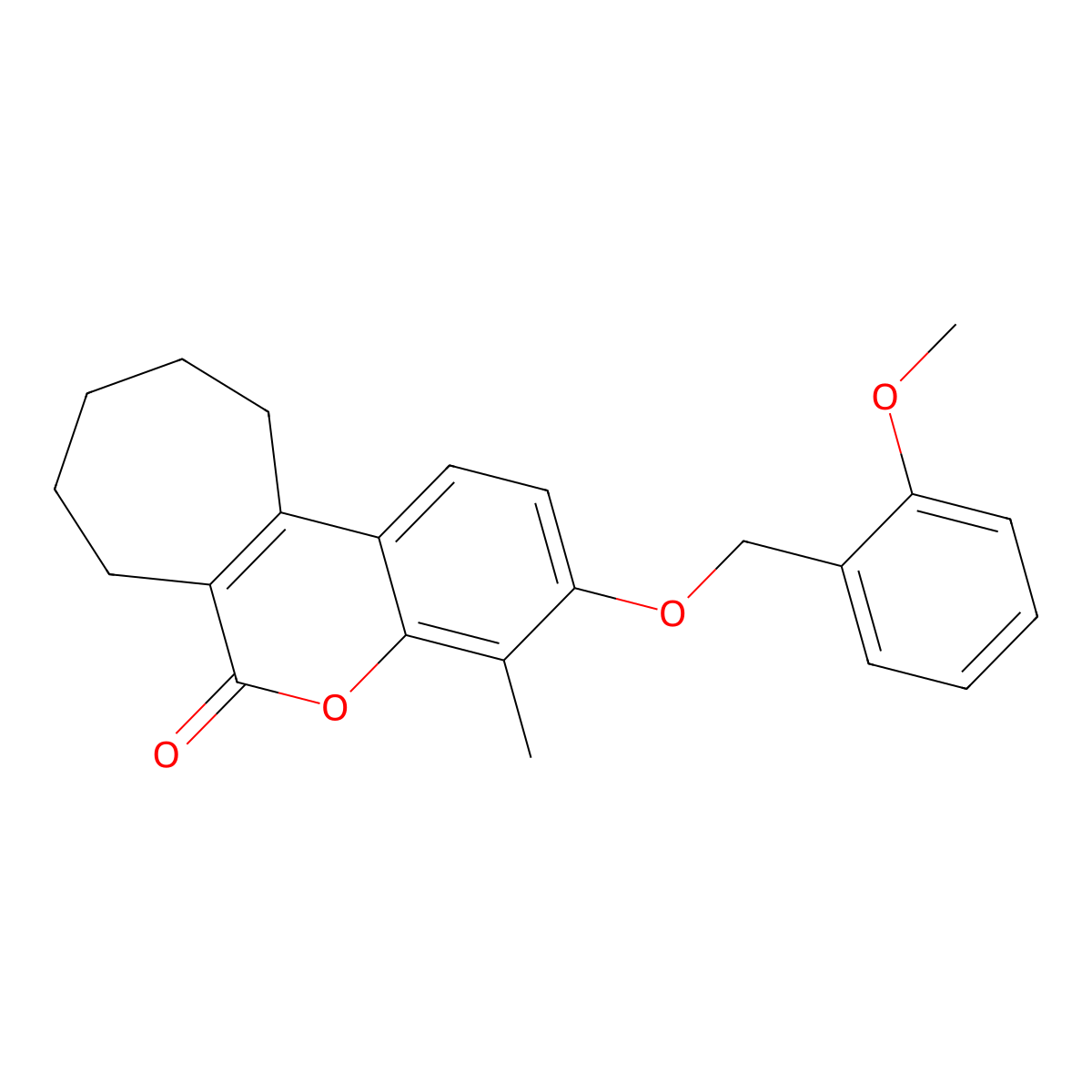 3-[(2-methoxybenzyl)oxy]-4-methyl-8,9,10,11-tetrahydrocyclohepta[c]chromen-6(7H)-one molecular structure, CAS 433700-00-6