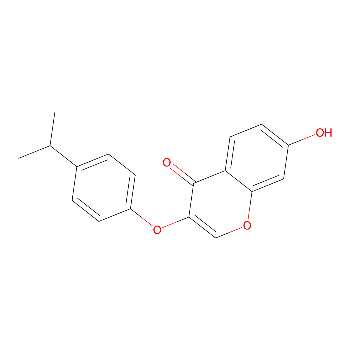 7-Hydroxy-3-(4-isopropyl-phenoxy)-chromen-4-one molecular structure, CAS 433700-41-5