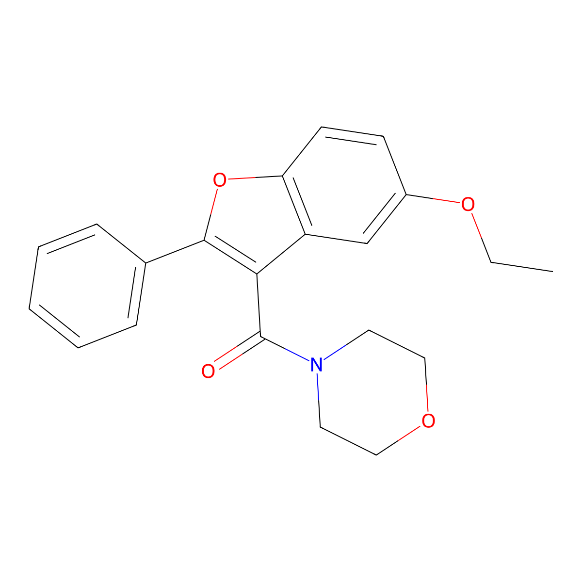 4-(5-Ethoxy-2-phenyl-1-benzofuran-3-carbonyl)morpholine molecular structure, CAS 433700-44-8