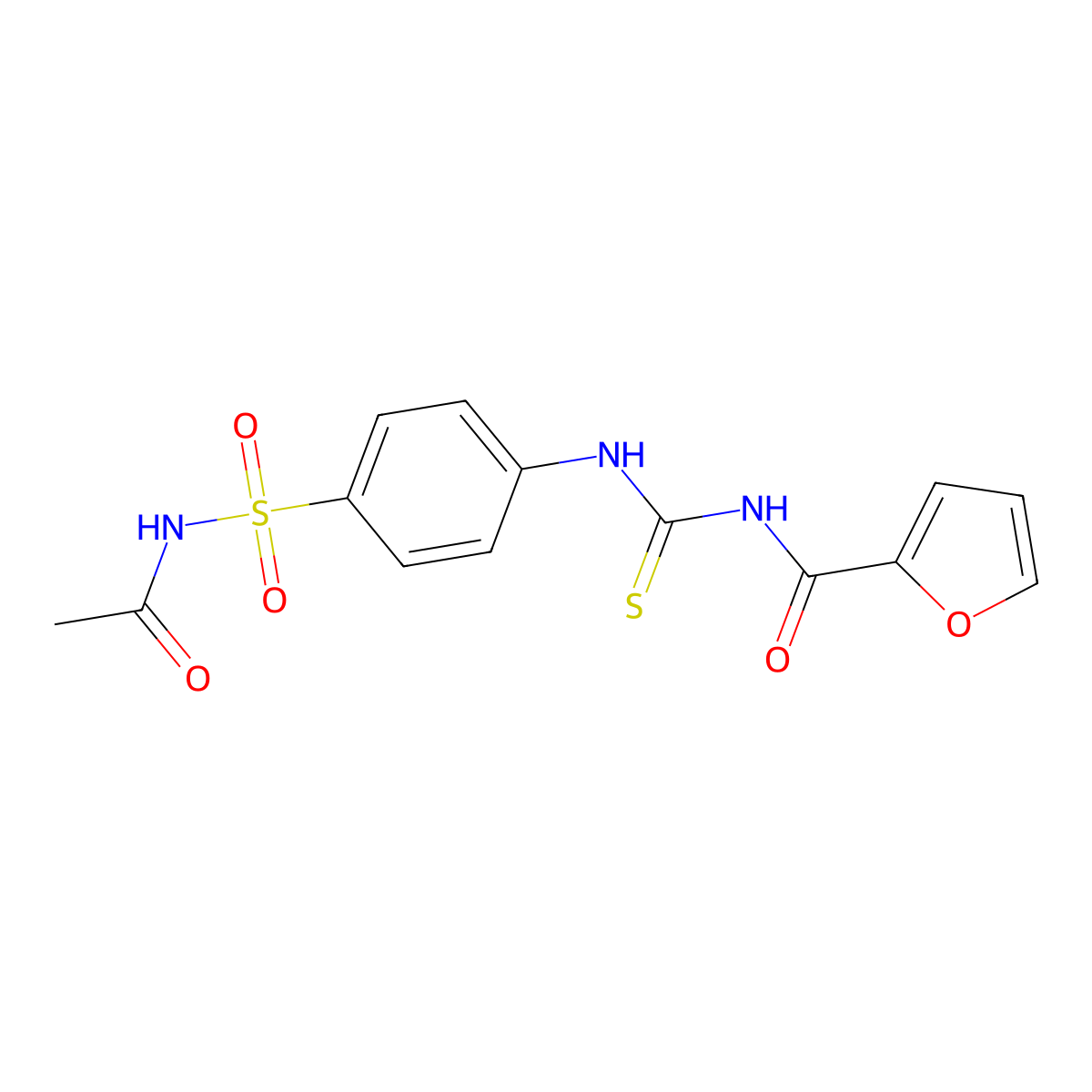 N-[[4-(acetylsulfamoyl)phenyl]carbamothioyl]furan-2-carboxamide molecular structure, CAS 433700-95-9