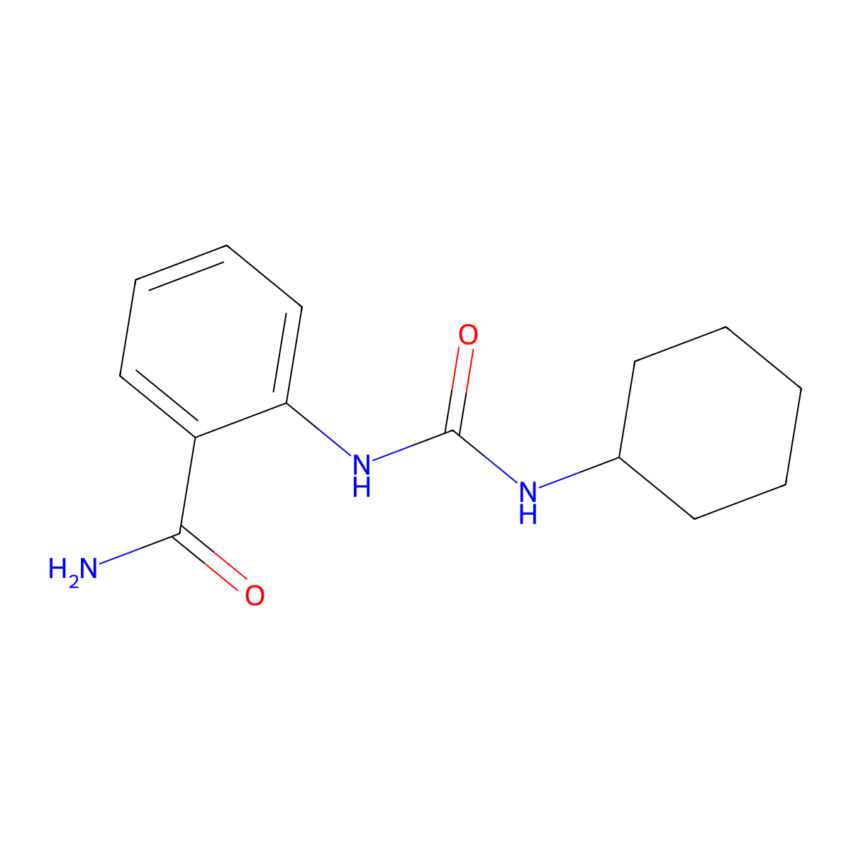 2-{[(Cyclohexylamino)carbonyl]amino}benzamide molecular structure, CAS 433701-06-5