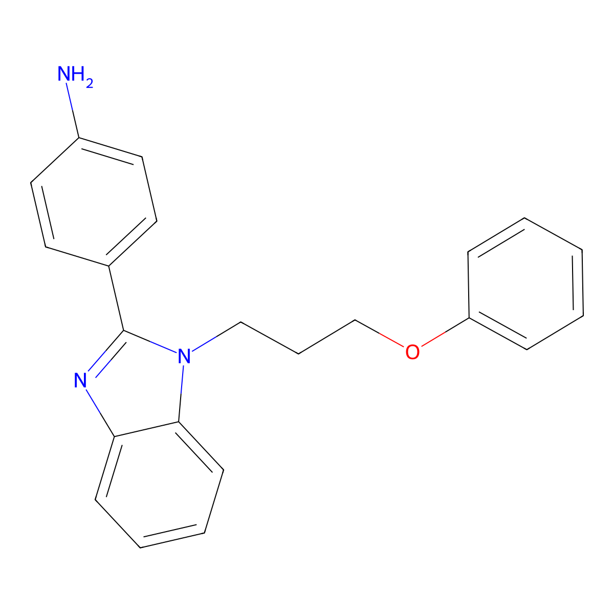 4-[1-(3-Phenoxypropyl)benzimidazol-2-yl]phenylamine molecular structure, CAS 433701-39-4