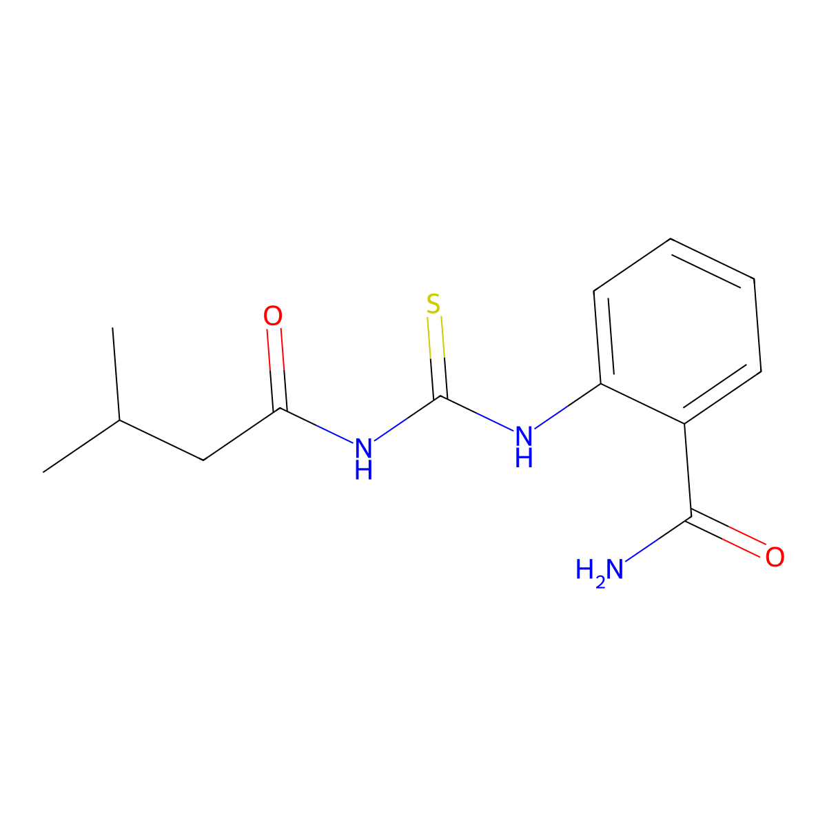 2-(3-Methylbutanoylcarbamothioylamino)benzamide molecular structure, CAS 433701-46-3
