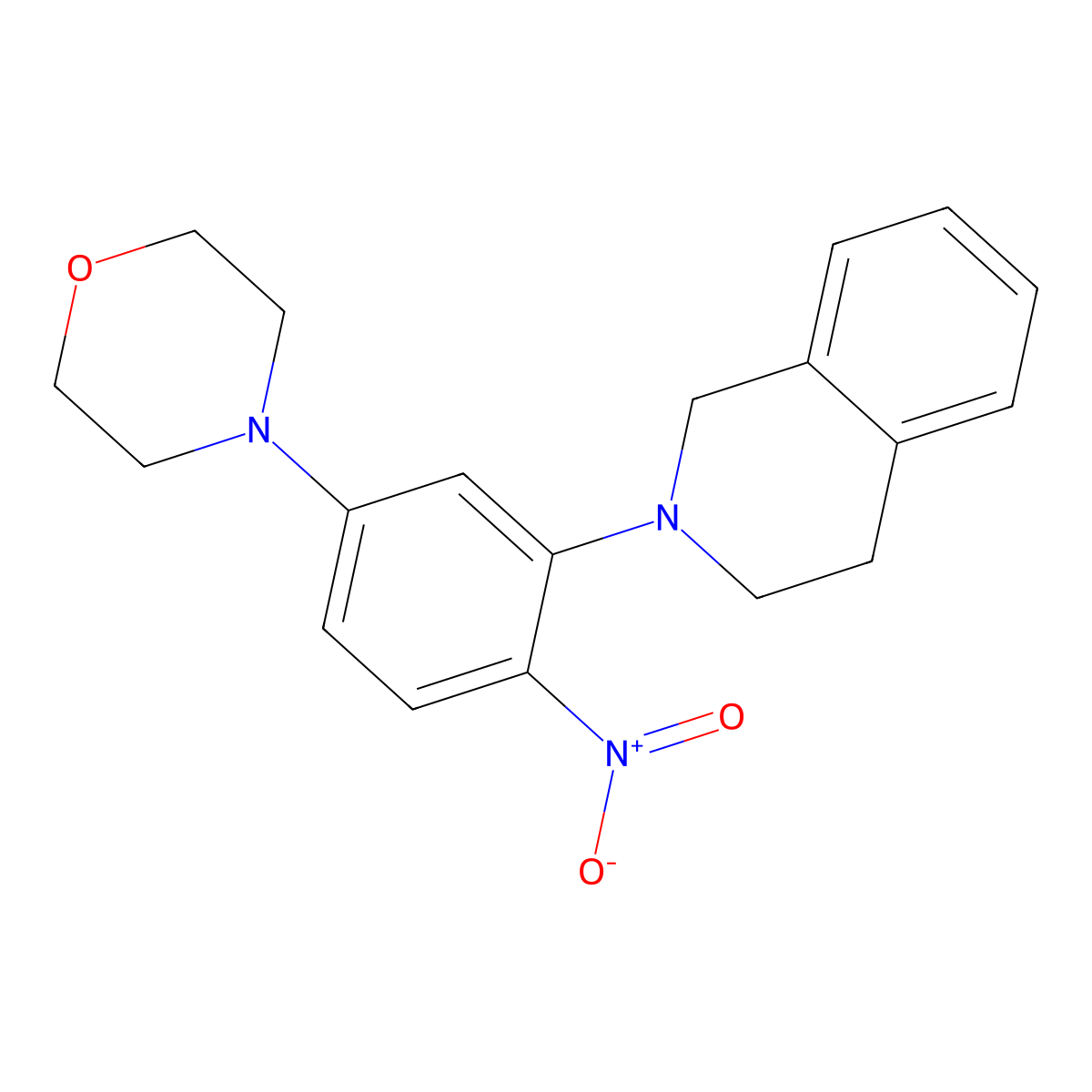 4-[3-(3,4-dihydro-1H-isoquinolin-2-yl)-4-nitrophenyl]morpholine molecular structure, CAS 433701-79-2