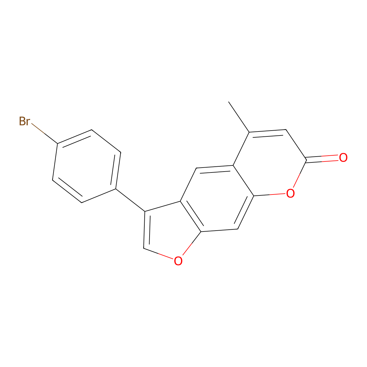 3-(4-bromophenyl)-5-methyl-7H-furo[3,2-g]chromen-7-one molecular structure, CAS 433702-33-1
