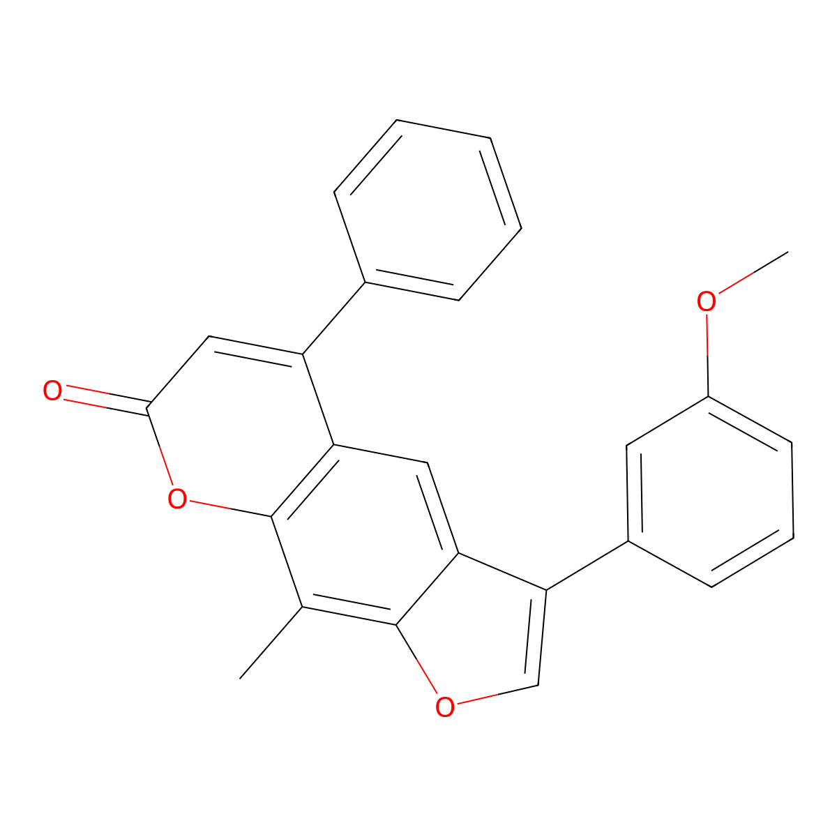 3-(3-methoxyphenyl)-9-methyl-5-phenyl-7H-furo[3,2-g]chromen-7-one molecular structure, CAS 433702-46-6