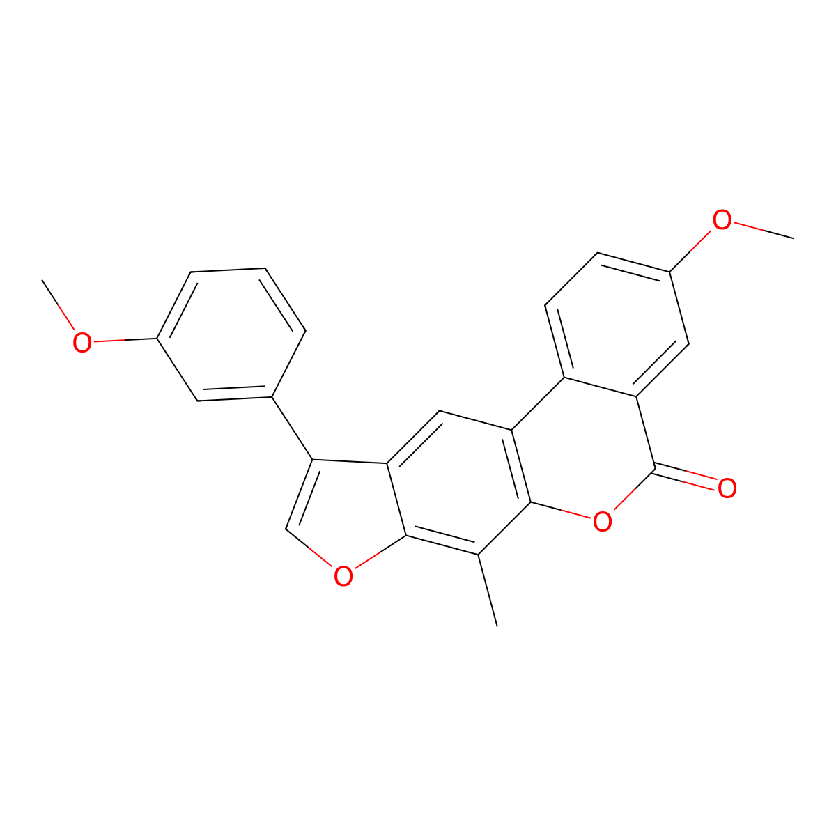 3-methoxy-10-(3-methoxyphenyl)-7-methyl-5H-benzo[c]furo[3,2-g]chromen-5-one molecular structure, CAS 433702-62-6