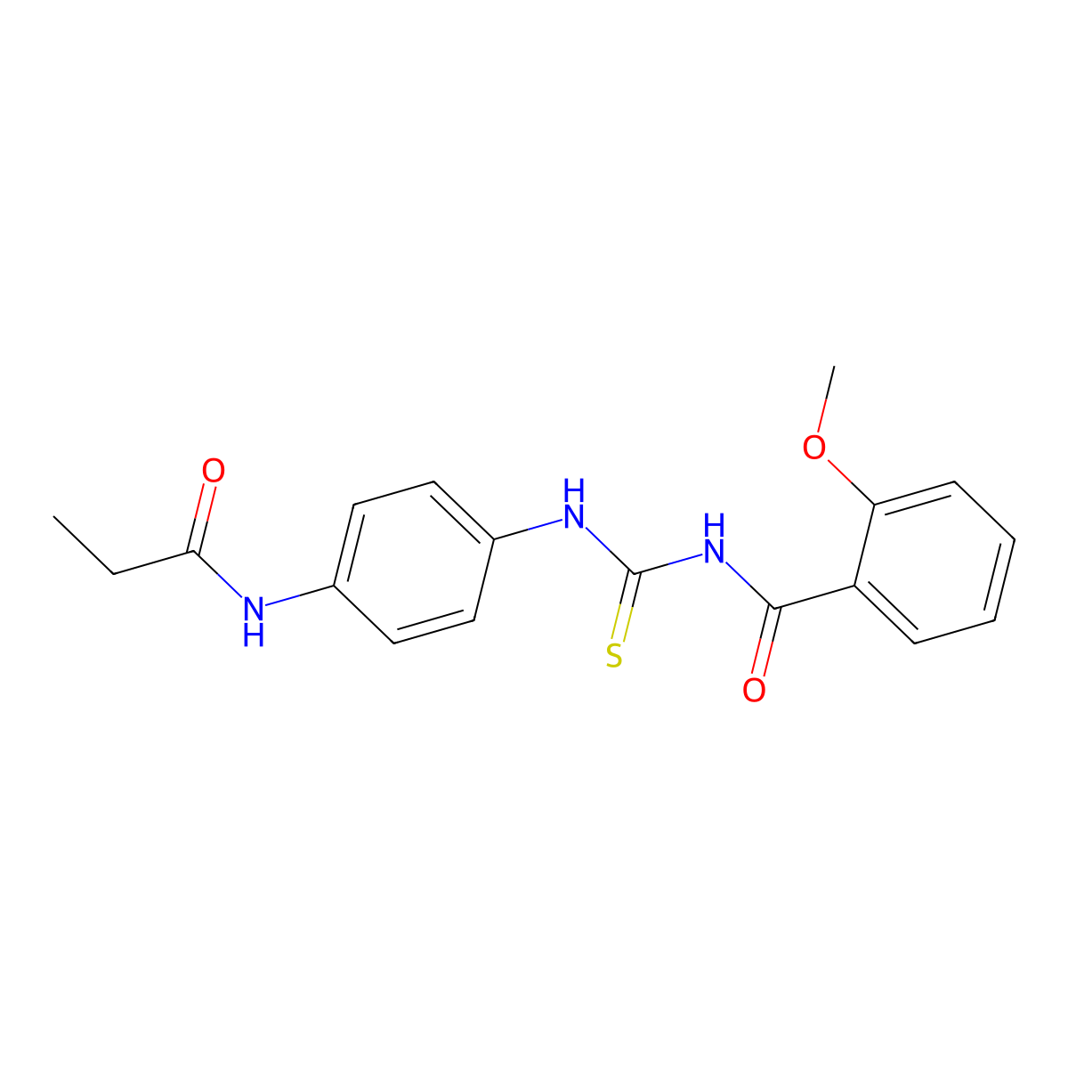 2-methoxy-N-[[4-(propanoylamino)phenyl]carbamothioyl]benzamide molecular structure, CAS 433702-82-0