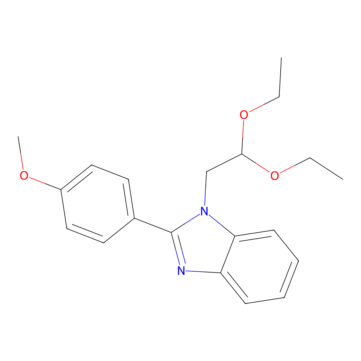 1-(2,2-Diethoxyethyl)-2-(4-methoxyphenyl)benzimidazole molecular structure, CAS 433702-98-8