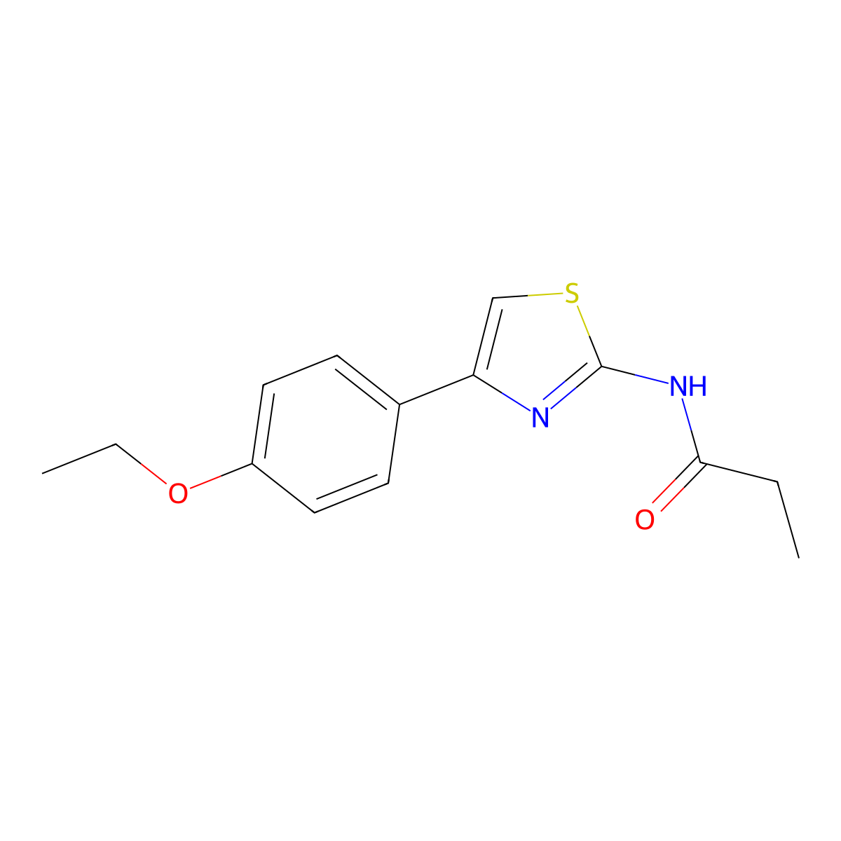 N-[4-(4-ethoxyphenyl)-1,3-thiazol-2-yl]propanamide molecular structure, CAS 433703-31-2