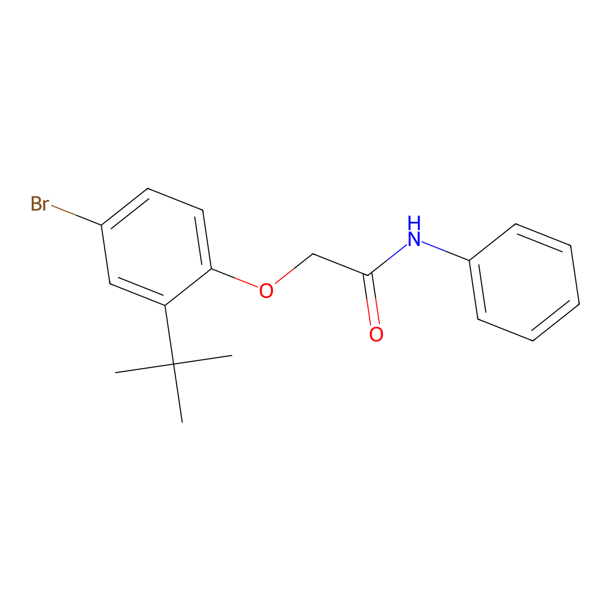 2-(4-bromo-2-tert-butylphenoxy)-N-phenylacetamide molecular structure, CAS 433704-13-3