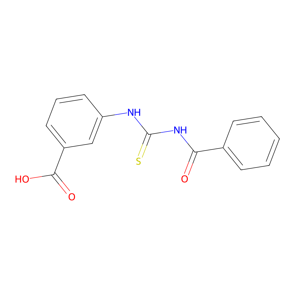 3-(3-Benzoyl-thioureido)-benzoic acid molecular structure, CAS 433704-66-6
