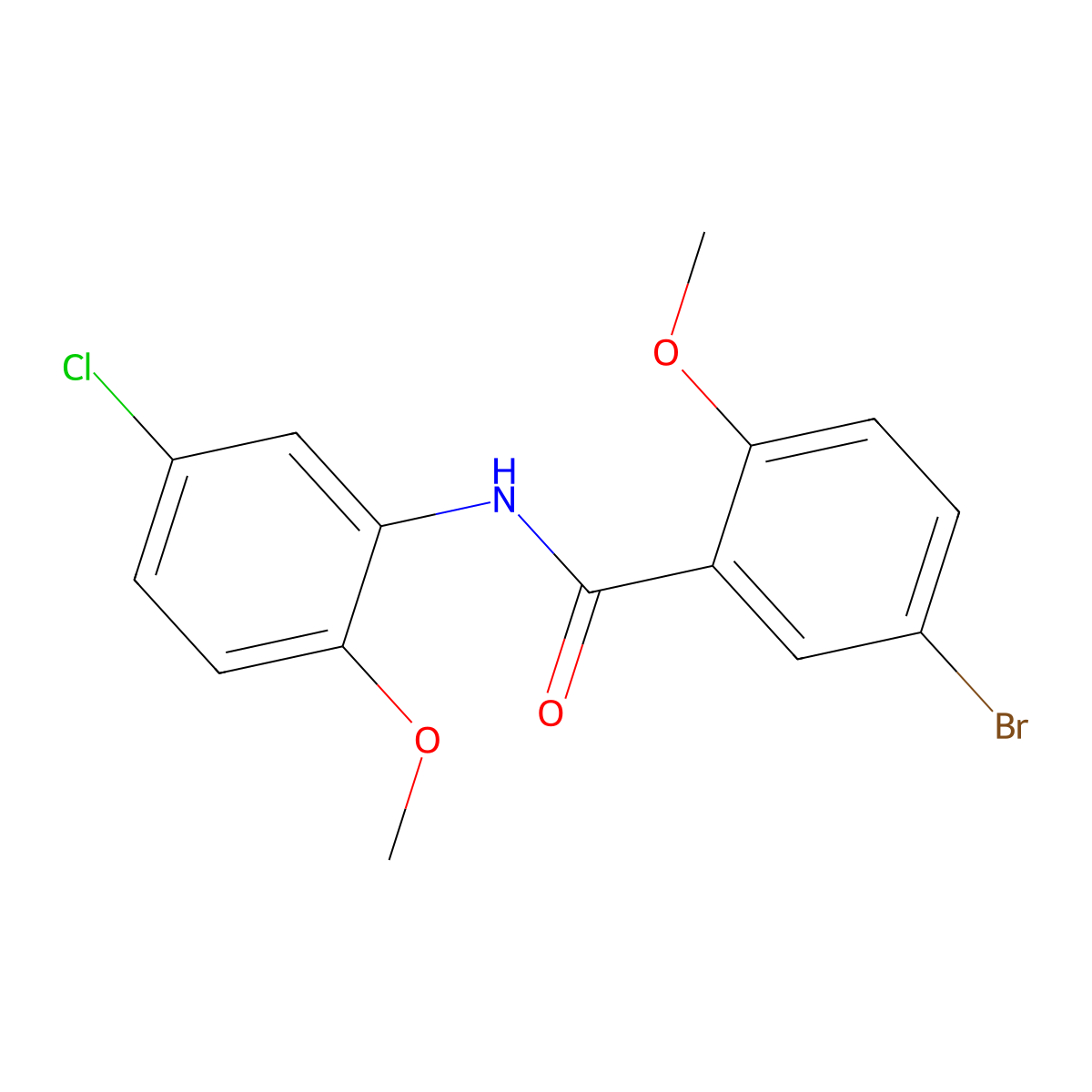5-bromo-N-(5-chloro-2-methoxyphenyl)-2-methoxybenzamide molecular structure, CAS 433704-71-3