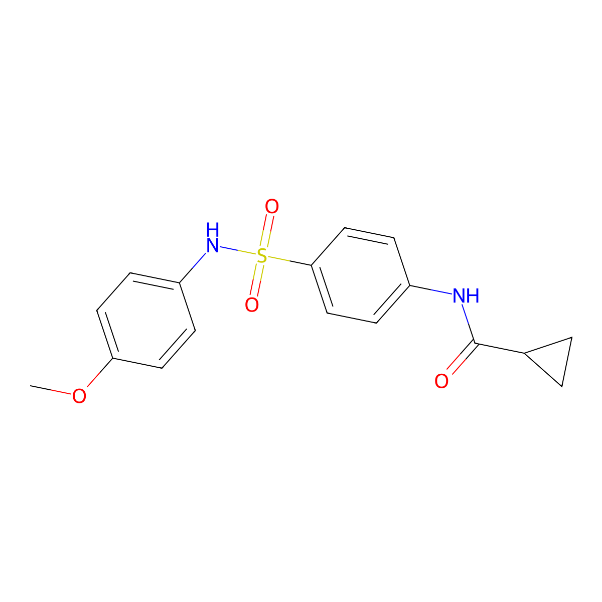 N-[4-[(4-methoxyphenyl)sulfamoyl]phenyl]cyclopropanecarboxamide molecular structure, CAS 433704-90-6
