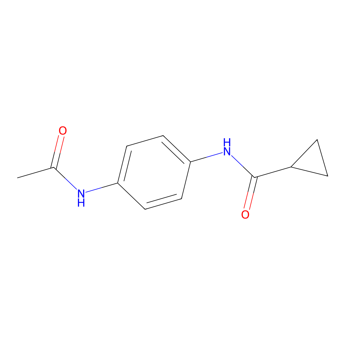 N-[4-(acetylamino)phenyl]cyclopropanecarboxamide molecular structure, CAS 433705-03-4