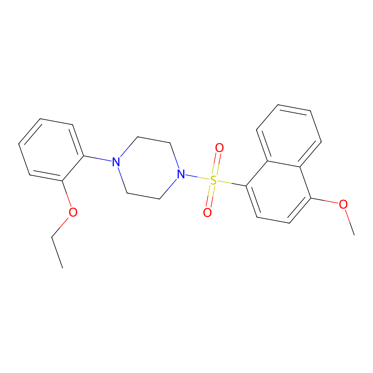 1-(2-Ethoxyphenyl)-4-(4-methoxynaphthalen-1-yl)sulfonylpiperazine molecular structure, CAS 433705-11-4