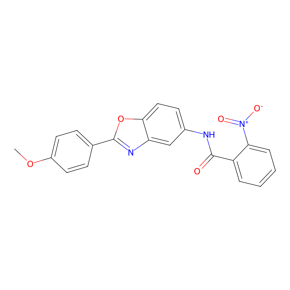 N-[2-(4-methoxyphenyl)-1,3-benzoxazol-5-yl]-2-nitrobenzamide molecular structure, CAS 433705-16-9