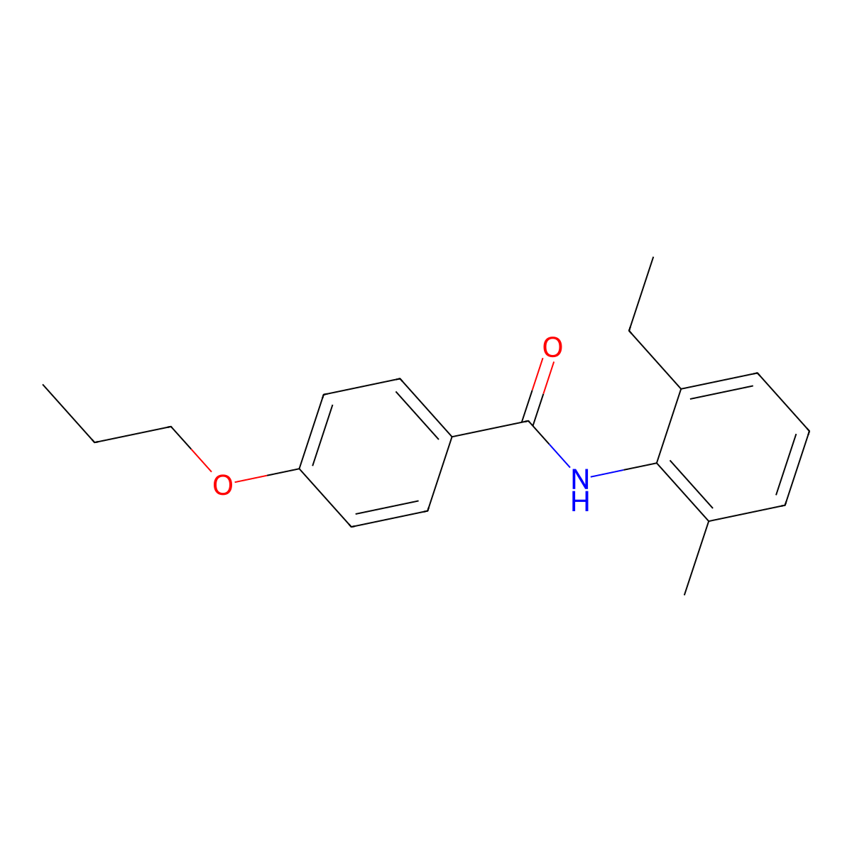 N-(2-ethyl-6-methylphenyl)-4-propoxybenzamide molecular structure, CAS 433705-17-0