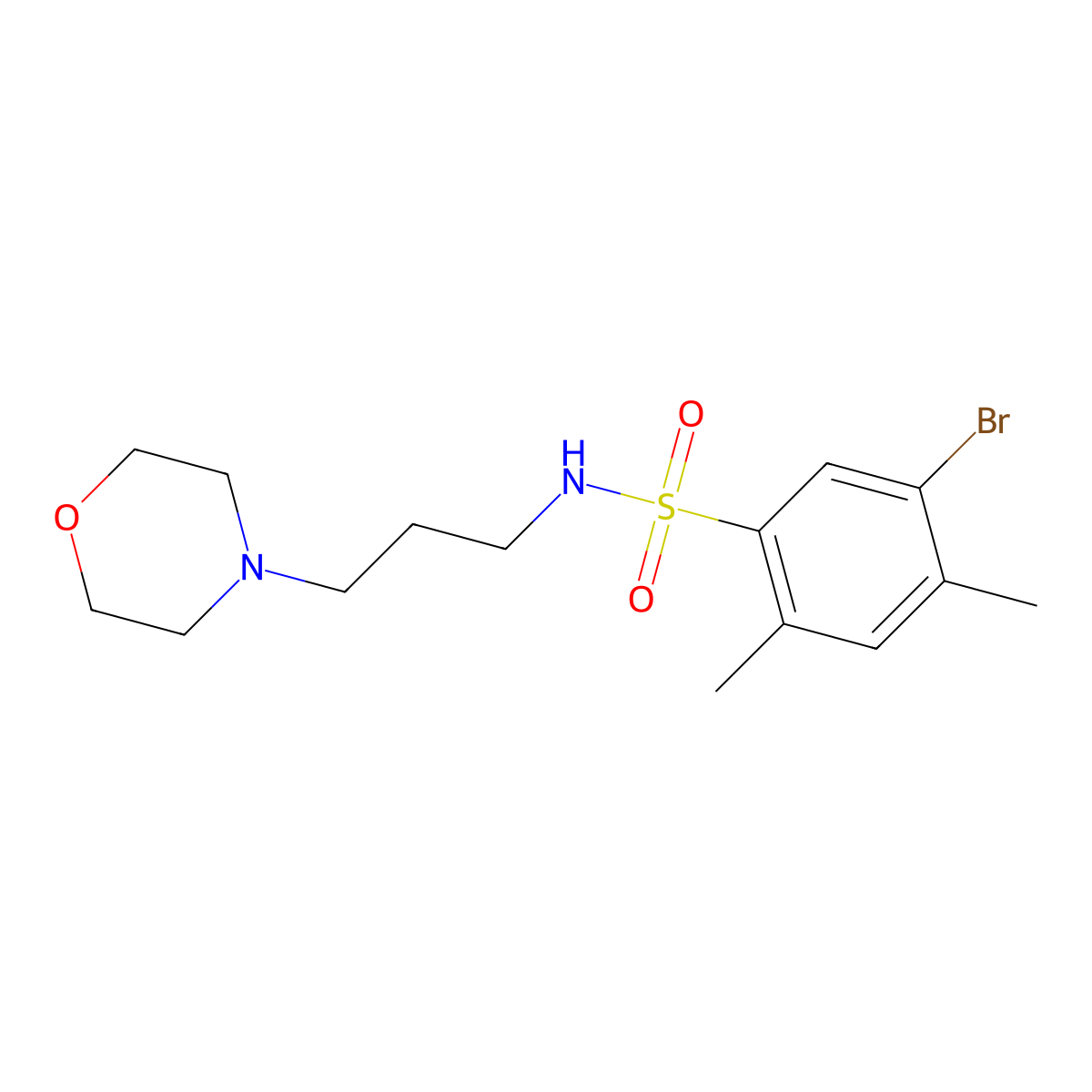 [(5-Bromo-2,4-dimethylphenyl)sulfonyl](3-morpholin-4-ylpropyl)amine molecular structure, CAS 433705-20-5