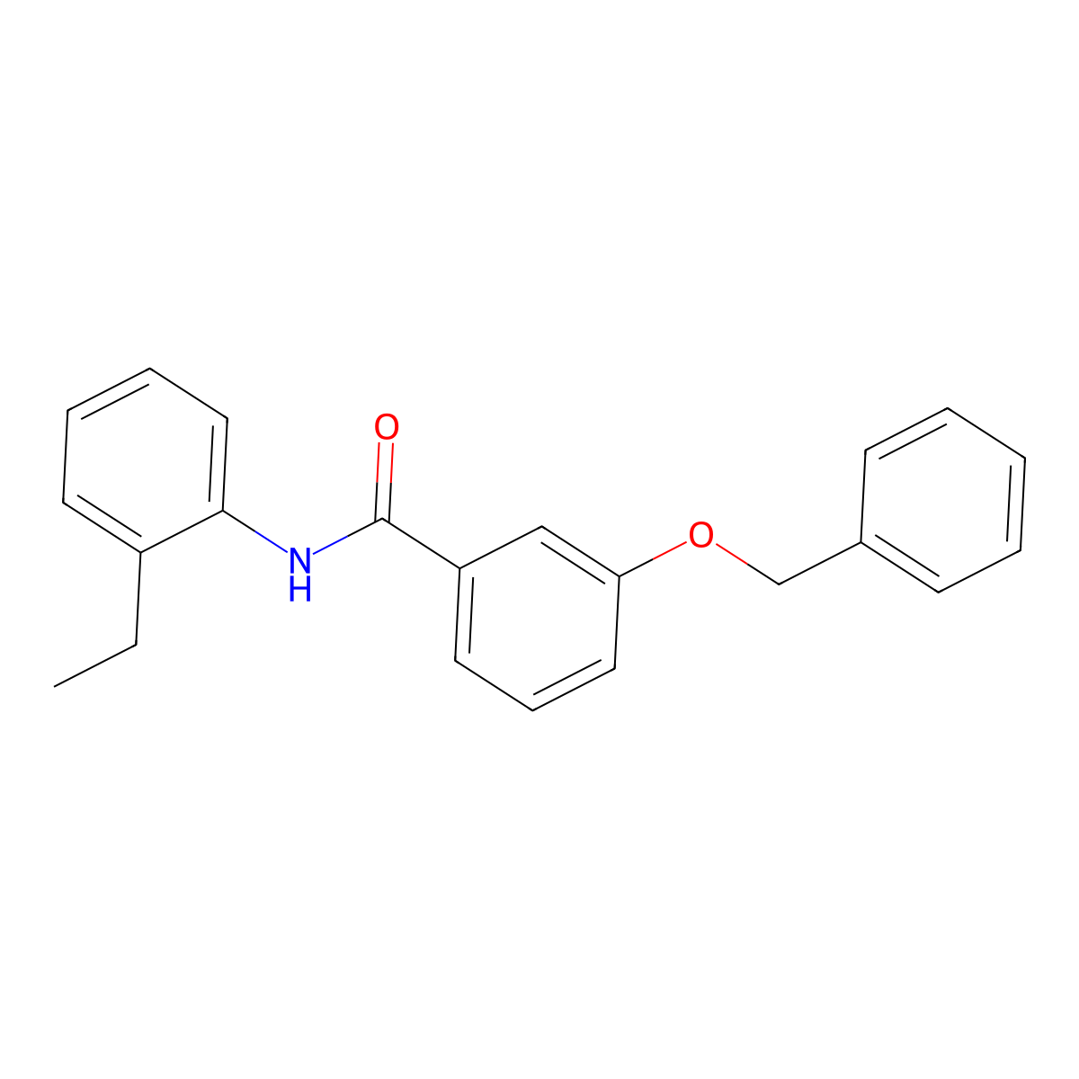 3-(benzyloxy)-N-(2-ethylphenyl)benzamide molecular structure, CAS 433705-37-4