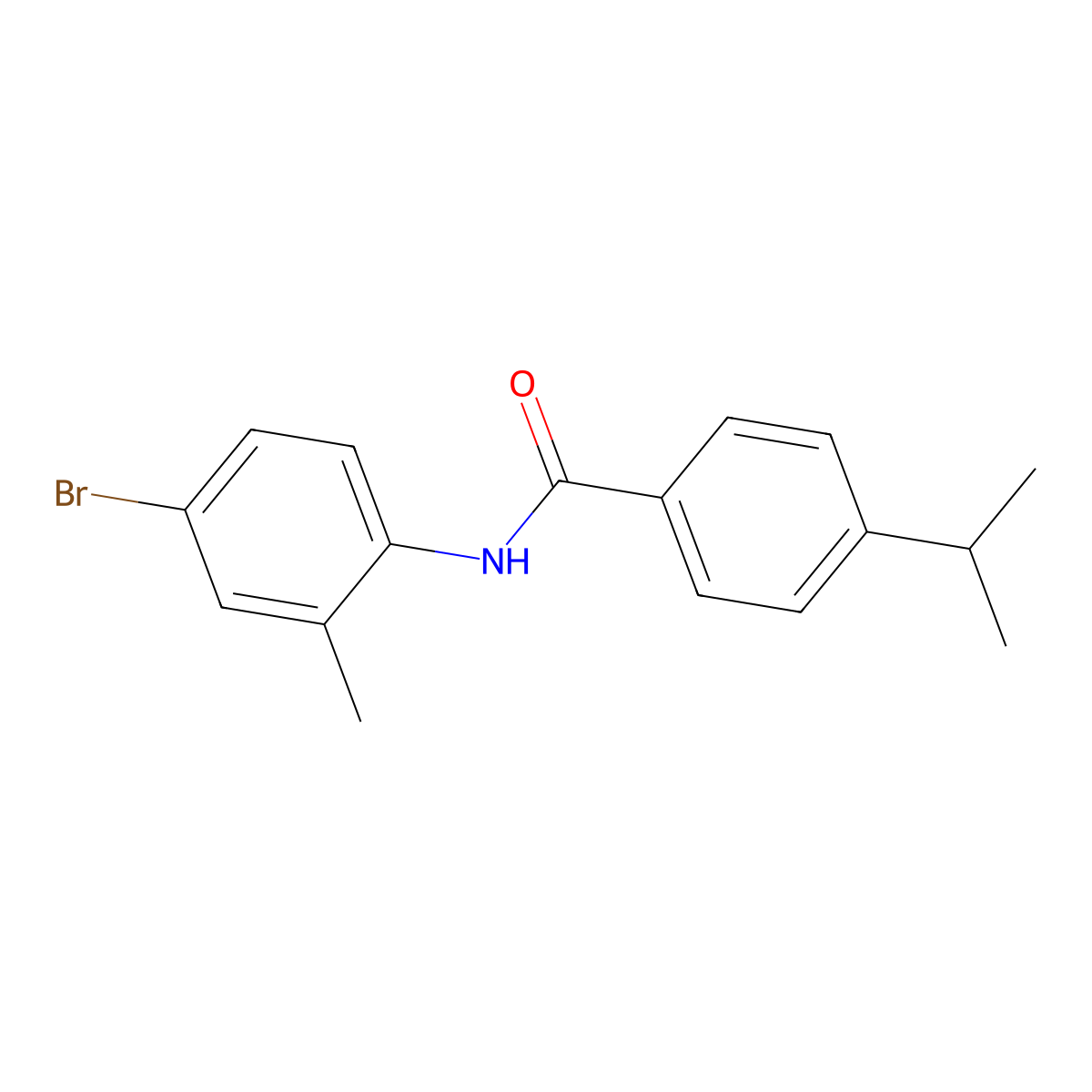 N-(4-bromo-2-methylphenyl)-4-(propan-2-yl)benzamide molecular structure, CAS 433705-53-4
