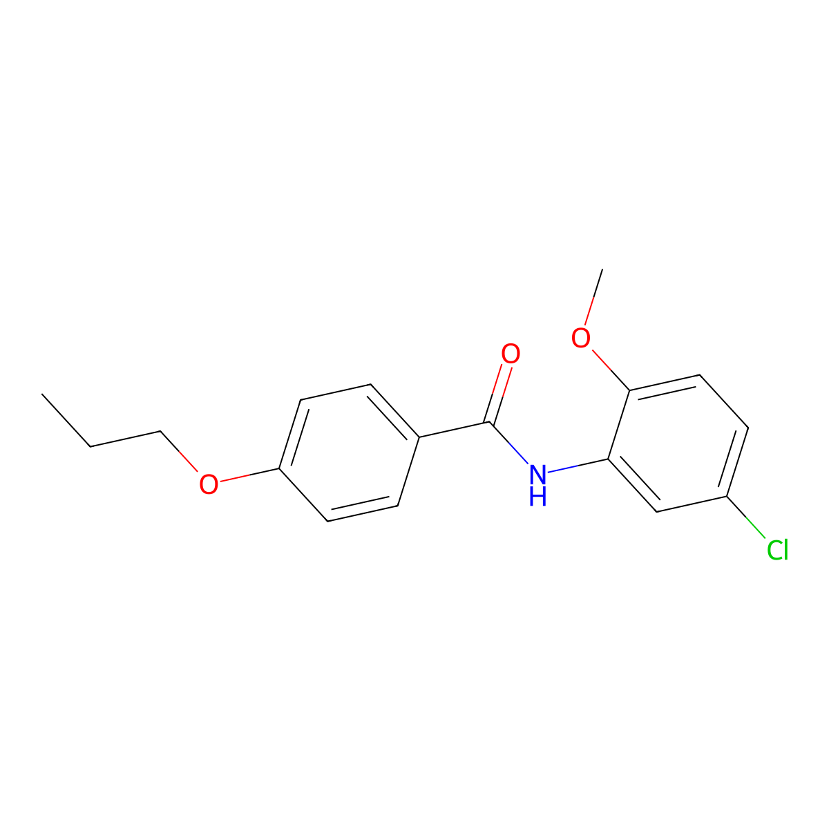 N-(5-chloro-2-methoxyphenyl)-4-propoxybenzamide molecular structure, CAS 433705-83-0