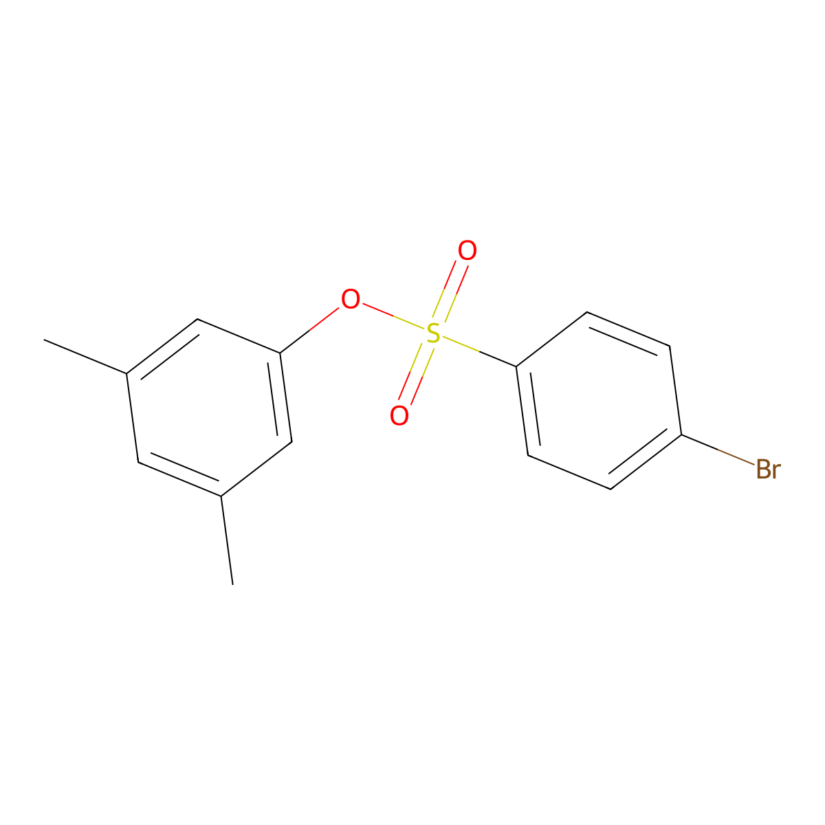 3,5-Dimethylphenyl 4-bromobenzenesulfonate molecular structure, CAS 433706-05-9
