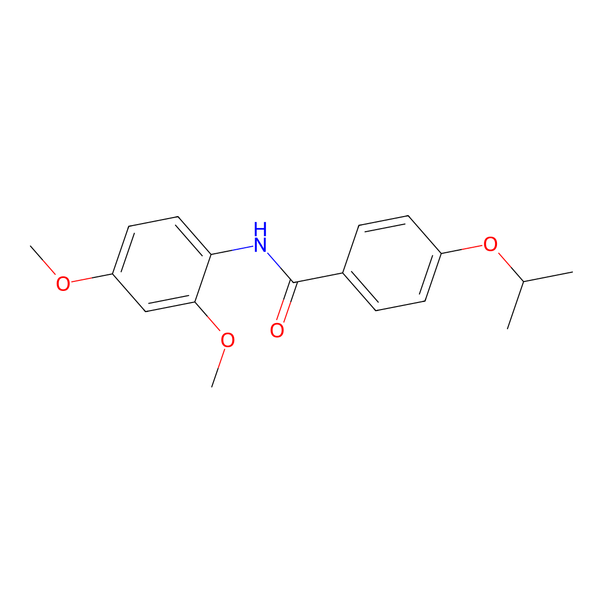 N-(2,4-dimethoxyphenyl)-4-propan-2-yloxybenzamide molecular structure, CAS 433706-07-1
