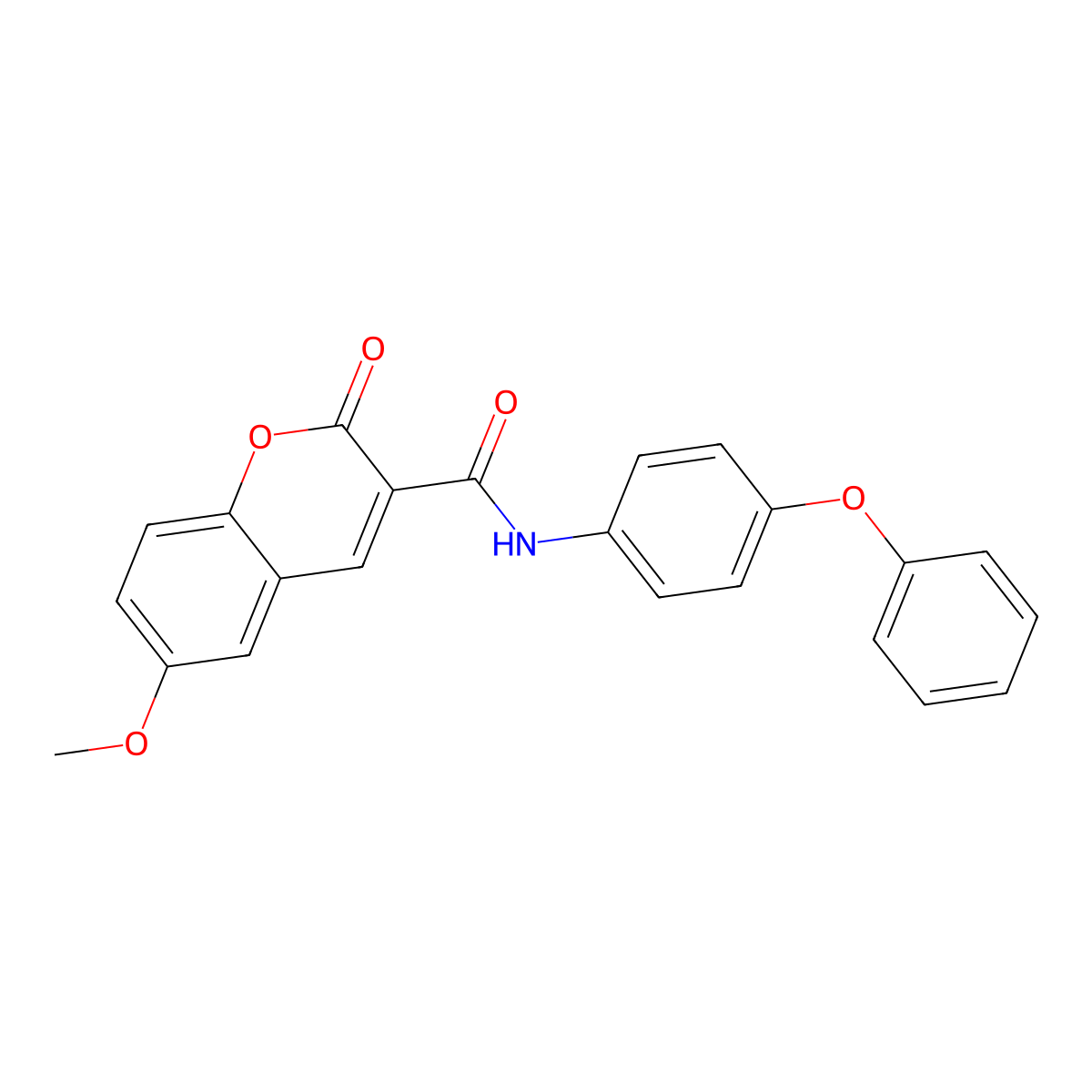 6-methoxy-2-oxo-N-(4-phenoxyphenyl)-2H-chromene-3-carboxamide molecular structure, CAS 433706-08-2