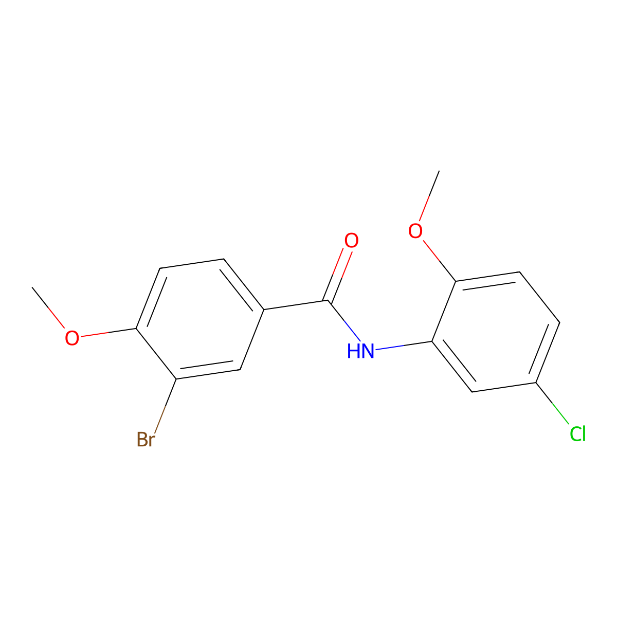 3-bromo-N-(5-chloro-2-methoxyphenyl)-4-methoxybenzamide molecular structure, CAS 433706-31-1