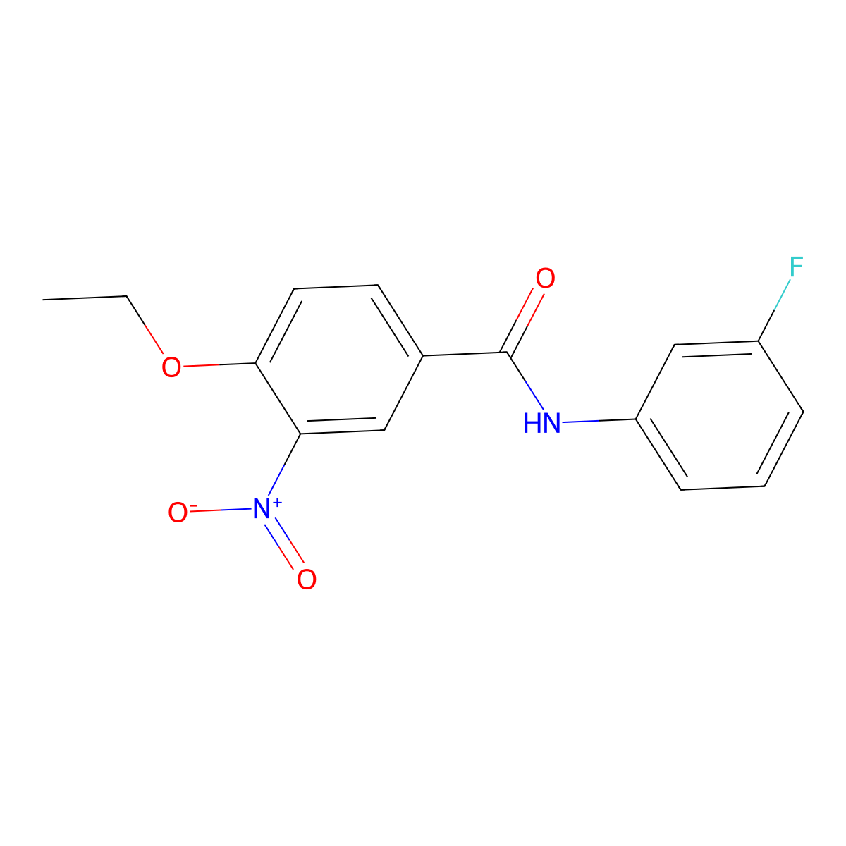 4-ethoxy-N-(3-fluorophenyl)-3-nitrobenzamide molecular structure, CAS 433706-34-4