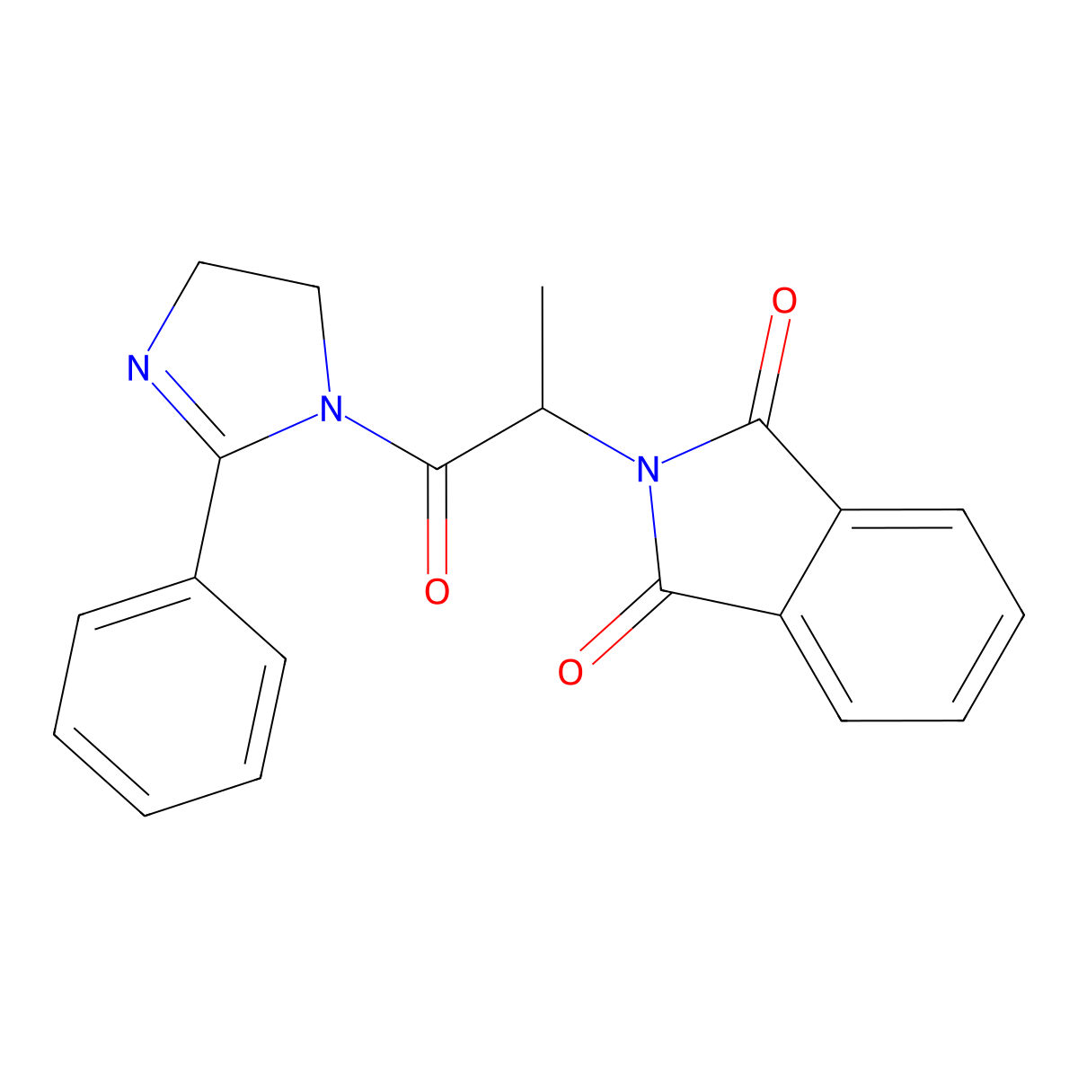 2-[1-oxo-1-(2-phenyl-4,5-dihydro-1H-imidazol-1-yl)propan-2-yl]-1H-isoindole-1,3(2H)-dione molecular structure, CAS 433706-35-5