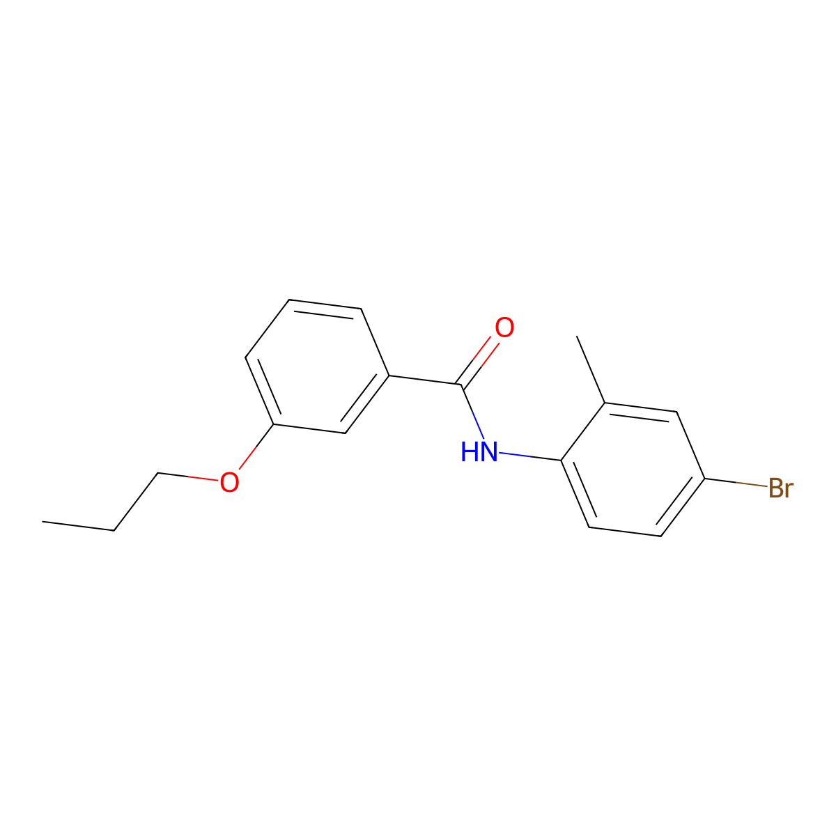 N-(4-bromo-2-methylphenyl)-3-propoxybenzamide molecular structure, CAS 433706-36-6