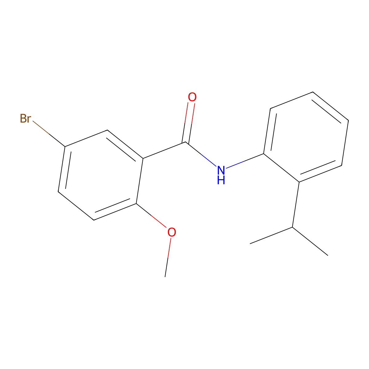 5-bromo-2-methoxy-N-(2-propan-2-ylphenyl)benzamide molecular structure, CAS 433706-42-4
