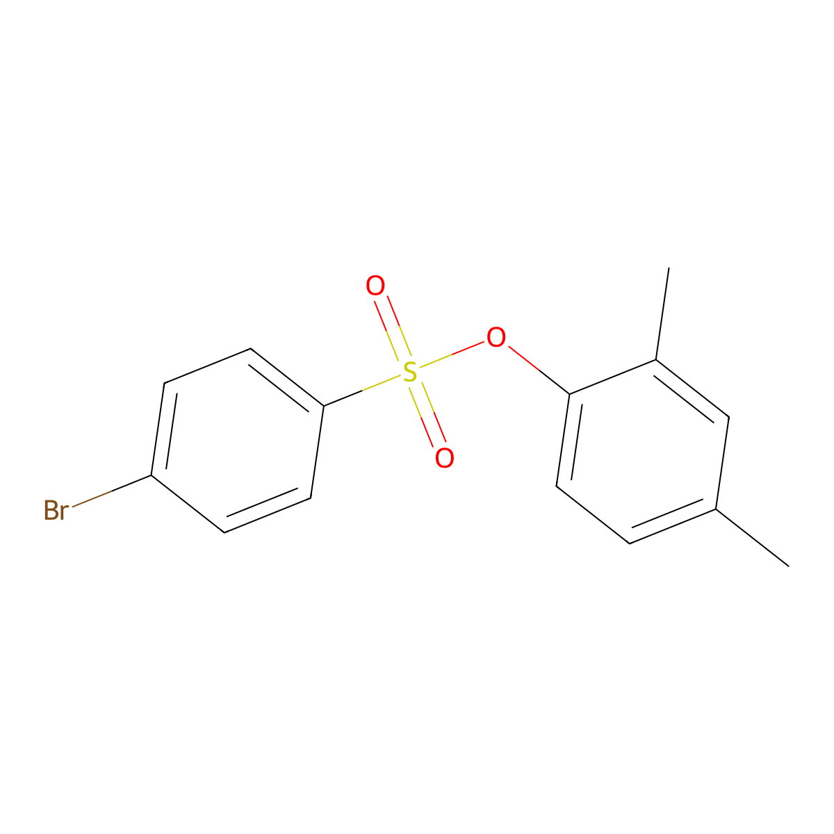 2,4-Dimethylphenyl 4-bromobenzene-1-sulfonate molecular structure, CAS 433706-72-0