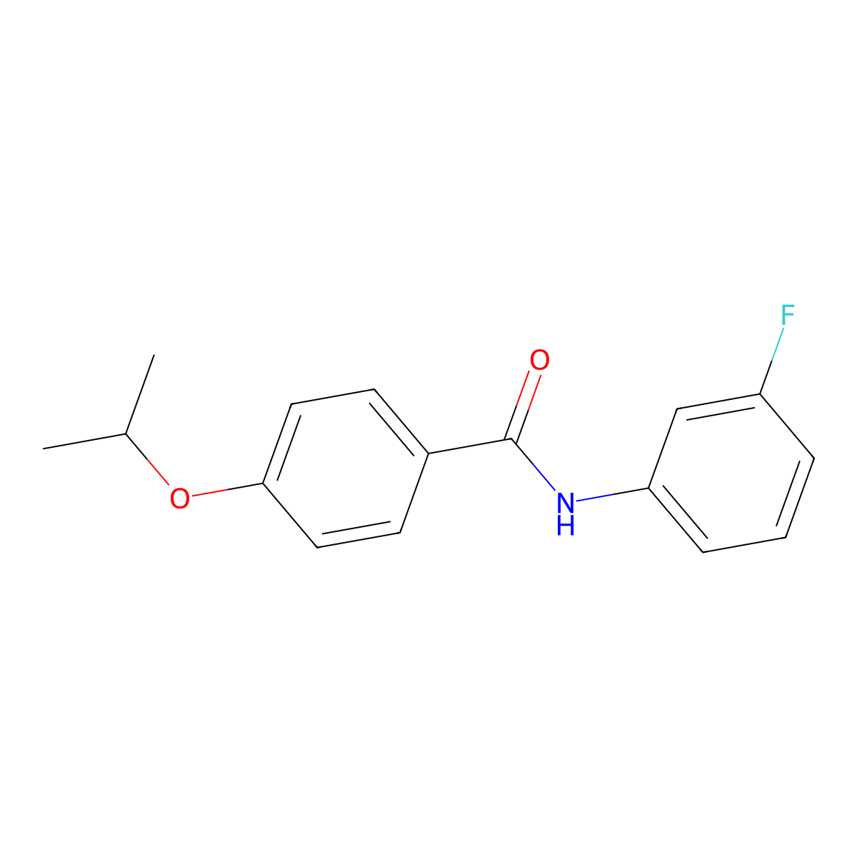 N-(3-fluorophenyl)-4-(propan-2-yloxy)benzamide molecular structure, CAS 433706-89-9