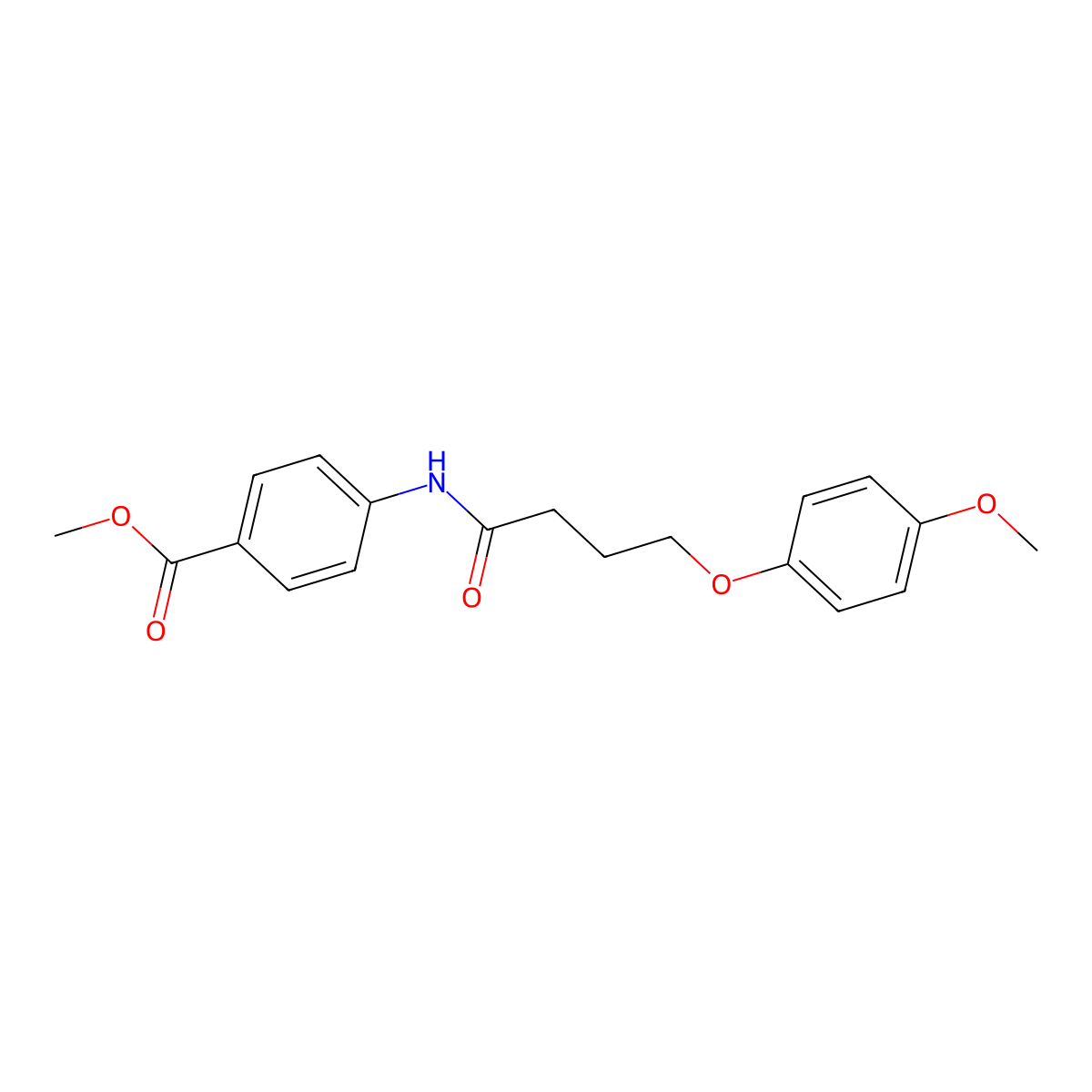 Methyl 4-[4-(4-methoxyphenoxy)butanoylamino]benzoate molecular structure, CAS 433707-19-8
