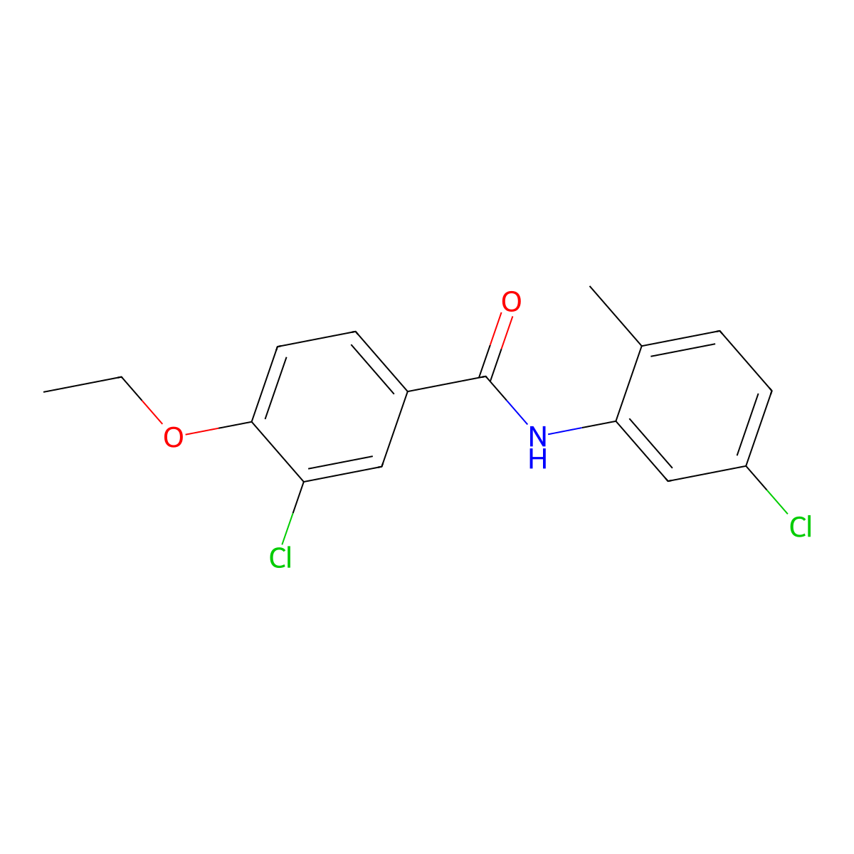 3-chloro-N-(5-chloro-2-methylphenyl)-4-ethoxybenzamide molecular structure, CAS 433707-85-8