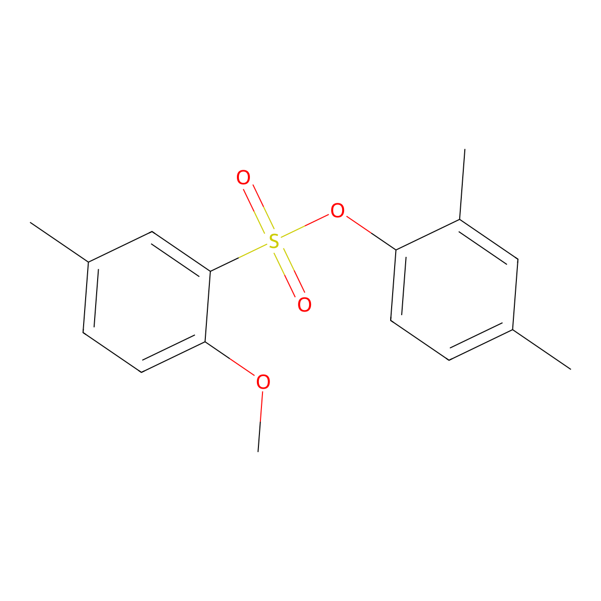 2,4-Dimethylphenyl 2-methoxy-5-methylbenzenesulfonate molecular structure, CAS 433708-11-3