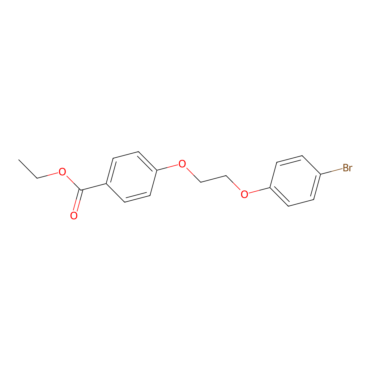 Ethyl 4-[2-(4-bromophenoxy)ethoxy]benzoate molecular structure, CAS 433708-61-3