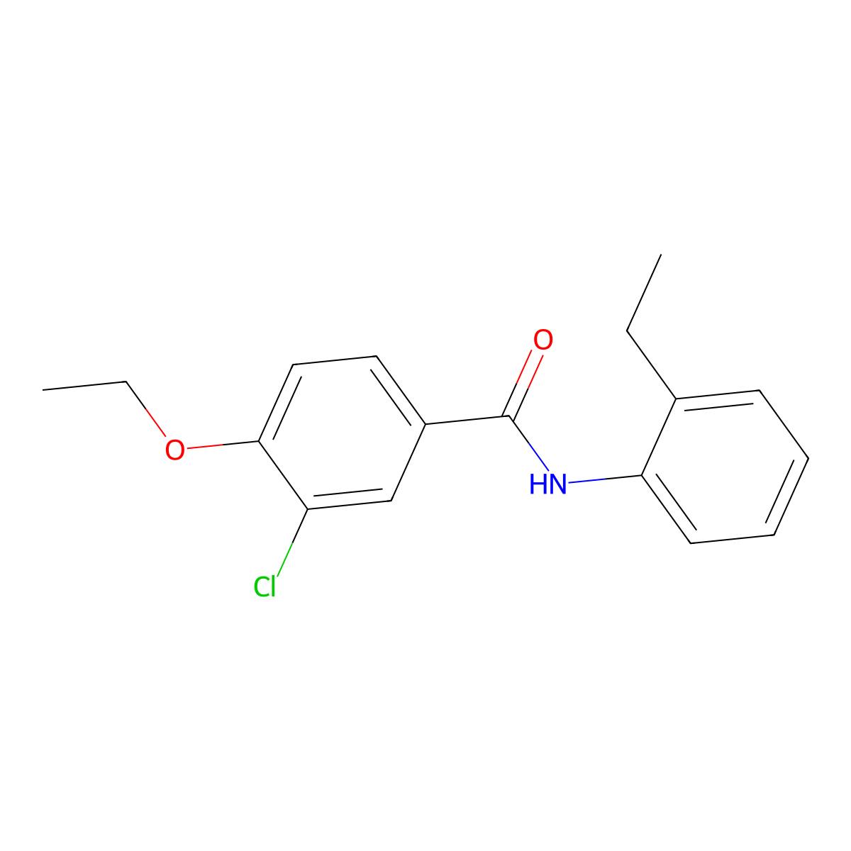 3-chloro-4-ethoxy-N-(2-ethylphenyl)benzamide molecular structure, CAS 433708-62-4