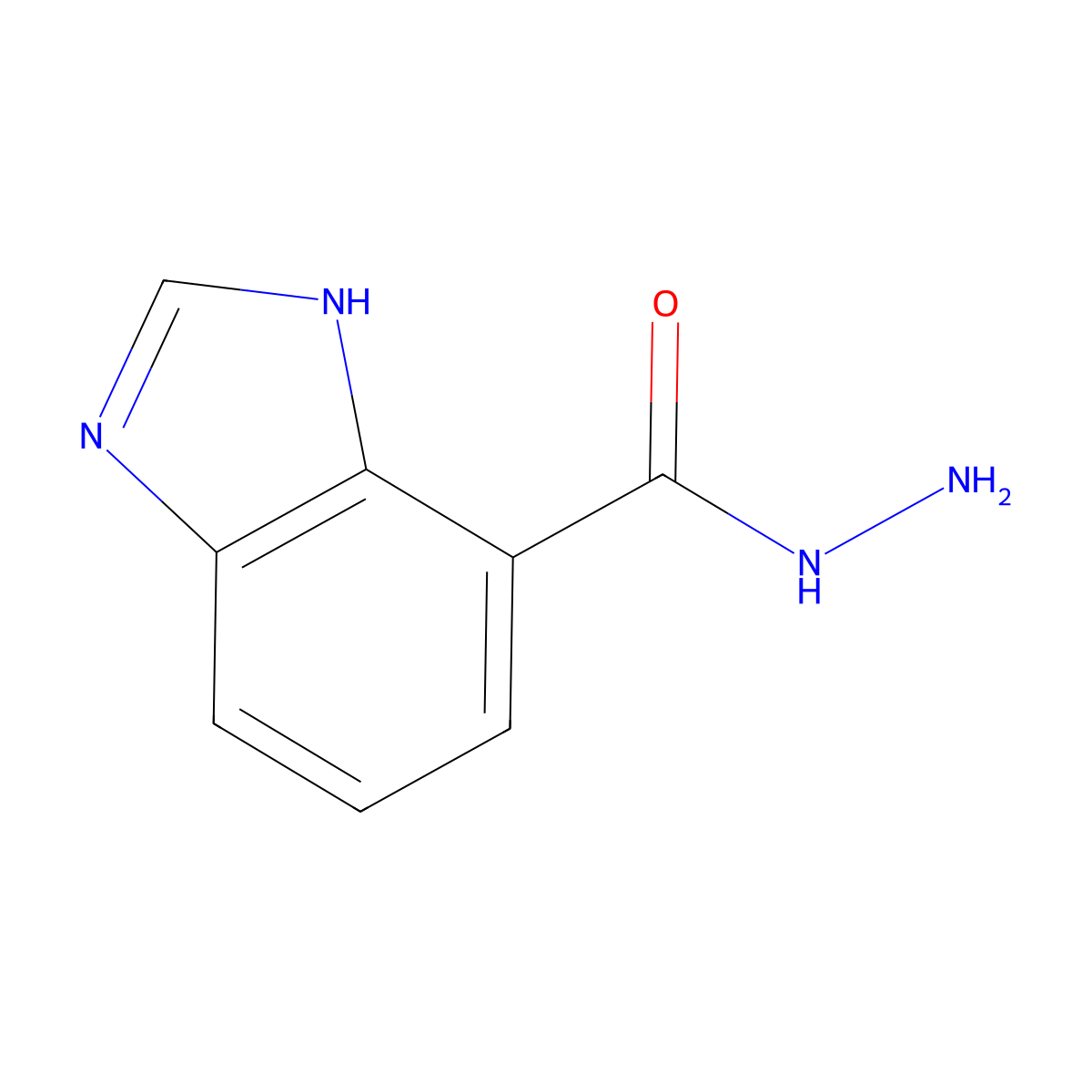 1H-benzimidazole-4-carbohydrazide molecular structure, CAS 433728-74-6
