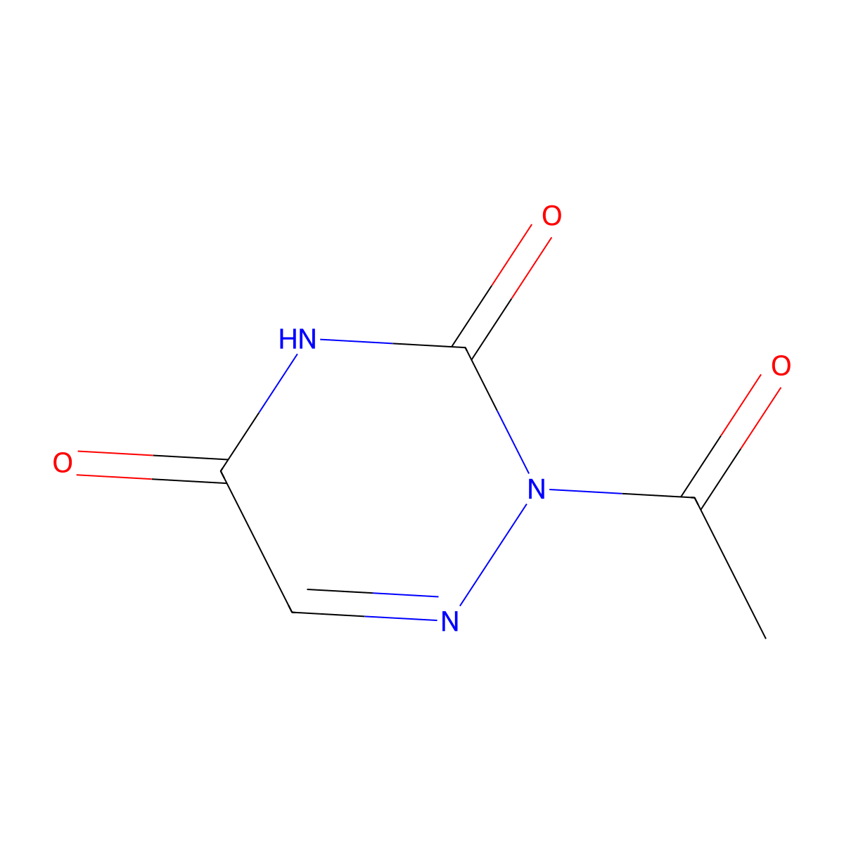2-Acetyl-1,2,4-triazine-3,5(2H,4H)-dione molecular structure, CAS 4338-50-5