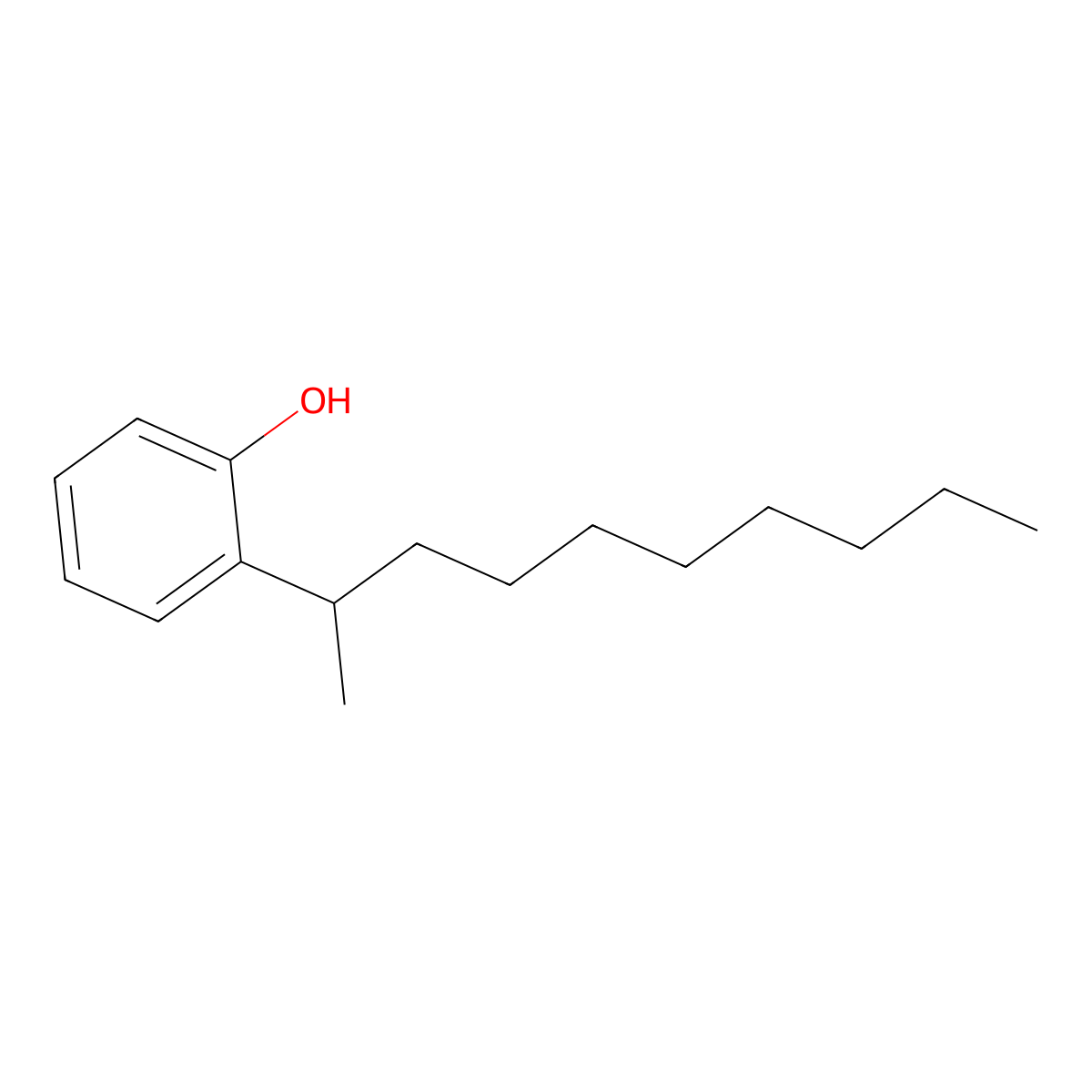 2-(1-Methylnonyl)phenol molecular structure, CAS 4338-64-1