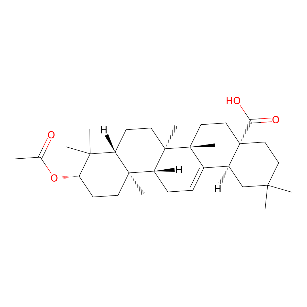 3-O-Acetyloleanolic Acid molecular structure, CAS 4339-72-4