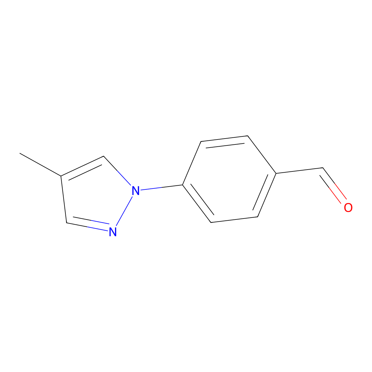 4-(4-Methyl-1H-pyrazol-1-YL)benzaldehyde molecular structure, CAS 433920-86-6