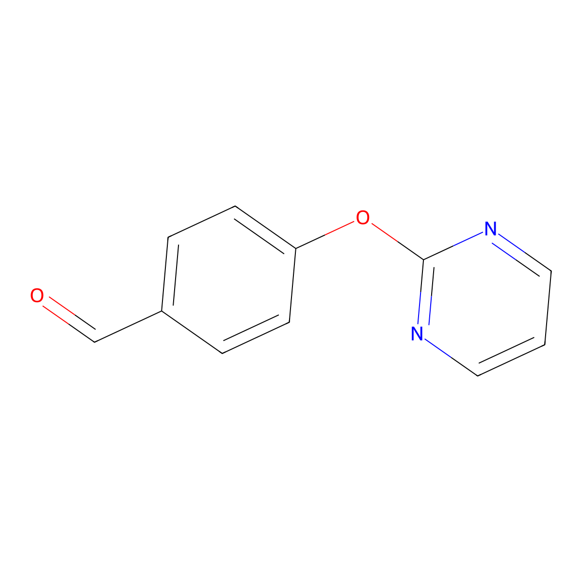 4-(Pyrimidin-2-yloxy)benzaldehyde molecular structure, CAS 433920-92-4